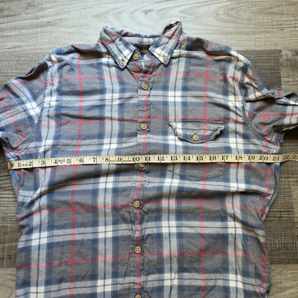 J. Crew Gray and Red Plaid Casual Shirt